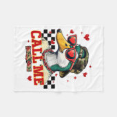 Couverture Polaire Funny Valentine's Day Boy Duck Hunting Call Me Tod (Devant (Horizontal))