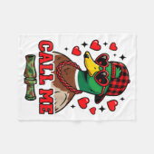 Couverture Polaire Funny Valentines Day Call Me Duck Hunting Men Wome (Devant (Horizontal))