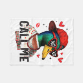 Couverture Polaire Funny Valentines Day Call Me Duck Hunting Men Wome (Devant (Horizontal))