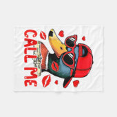 Couverture Polaire Funny Valentines Day Call Me Duck Hunting Men Wome (Devant (Horizontal))