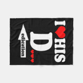 Couverture Polaire Funny Valentine's Day Couple Matching I Love His D (Devant (Horizontal))