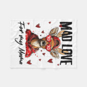 Couverture Polaire Funny Valentine's Day Mad Love For My Mama Deer Hu (Devant (Horizontal))