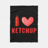 Couverture Polaire Funny Valentines Day Shirt I Love Ketchup Valentin (Devant)