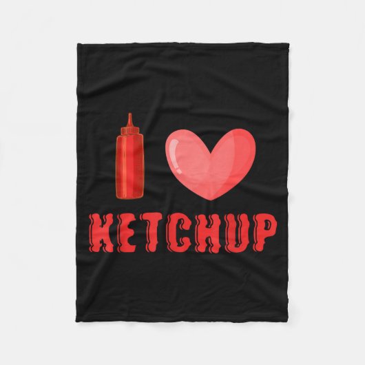 Couverture Polaire Funny Valentines Day Shirt I Love Ketchup Valentin (Devant)