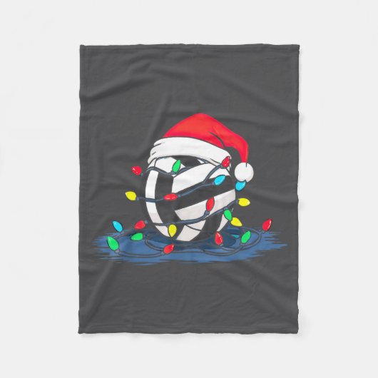 Couverture Polaire Funny Volleyball Christmas Graphics Lights Lover P (Devant)