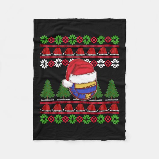 Couverture Polaire Funny Volleyball Team Ugly Sweat Christmas Light (Devant)