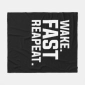 Couverture Polaire Funny Wake Fast Repeat Graphisme Sarcastique (Devant (Horizontal))