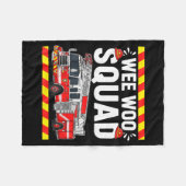 Couverture Polaire Funny Wee Woo Squad Fire Department Firefighter Fi (Devant (Horizontal))
