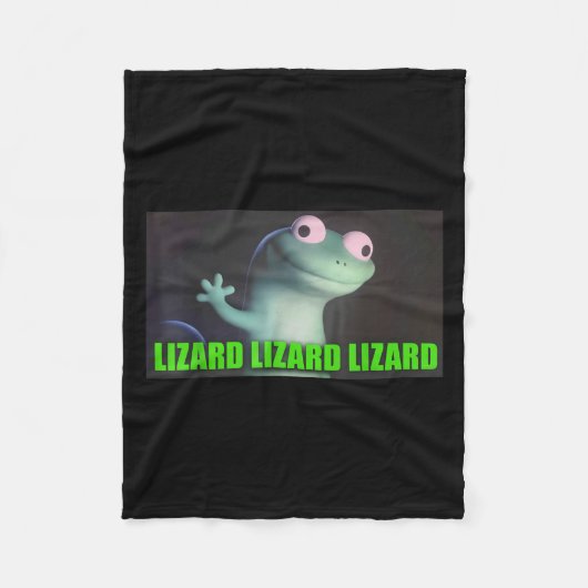 Couverture Polaire Funny Weirdcore Lizard Lizard Mème Animal W (Devant)