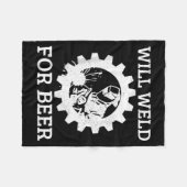 Couverture Polaire Funny Welder Will Weld For Beer Welding Gift Tank  (Devant (Horizontal))