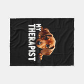 Couverture Polaire Funny Wiener Puppy My Therast Dachshund Dog (Devant (Horizontal))