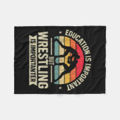 Couverture Polaire Funny Wrestling Education Joke For Wrestler Men Ki (Devant (Horizontal))