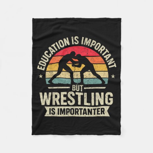 Couverture Polaire Funny Wrestling Education Joke For Wrestler Men Ki (Devant)