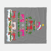 Couverture Polaire Funny Xmas Lighting Sewing Machine Christmas Tree (Devant (Horizontal))