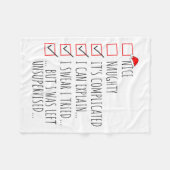 Couverture Polaire Funny Xmas Nice Naughty List I Can Explain I Swear (Devant (Horizontal))