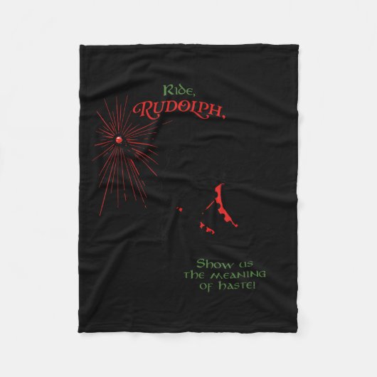 Couverture Polaire Funny Xmas Wizard Ride Rudolph Show Us The Meaning (Devant)