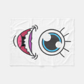 Couverture Polaire Funny Y Monster Eyeball Face Halloween (Devant (Horizontal))