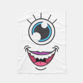 Couverture Polaire Funny Y Monster Eyeball Face Halloween (Devant)