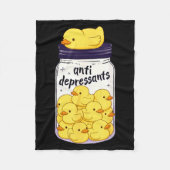Couverture Polaire Funny Yellow Duck Anti Depressant Jar Zoo Boys Gir (Devant)