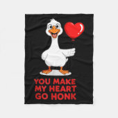 Couverture Polaire Funny You Make My Heart Go Honk Matching Valentine (Devant)