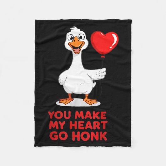 Couverture Polaire Funny You Make My Heart Go Honk Matching Valentine (Devant)
