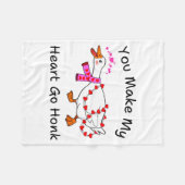 Couverture Polaire Funny You Make My Heart Go Honk Silly Goose Valent (Devant (Horizontal))