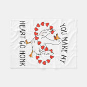 Couverture Polaire Funny You Make My Heart Go Honk Silly Goose Valent (Devant (Horizontal))