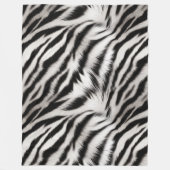 Couverture Polaire Fur d'impression noir blanc Zebra (Devant)