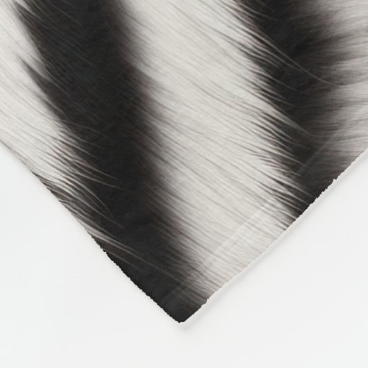 Couverture Polaire Fur d'impression noir blanc Zebra (Coin)
