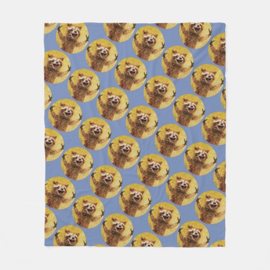 Couverture Polaire Furieux heureux d'être blotti avec (Devant)