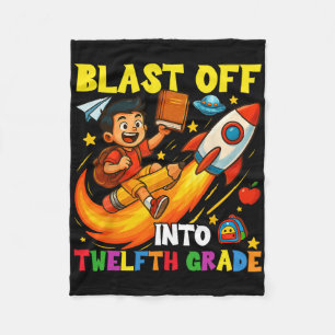 Couverture Polaire Fusée Blast Off dans drôle de Ck senior à l'école
