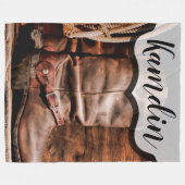 Couverture Polaire Fusils de chasse personnalisées Boots de cowboy Ba (Devant (Horizontal))