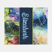 Couverture Polaire Fusion d'encre vibrante (Devant (Horizontal))