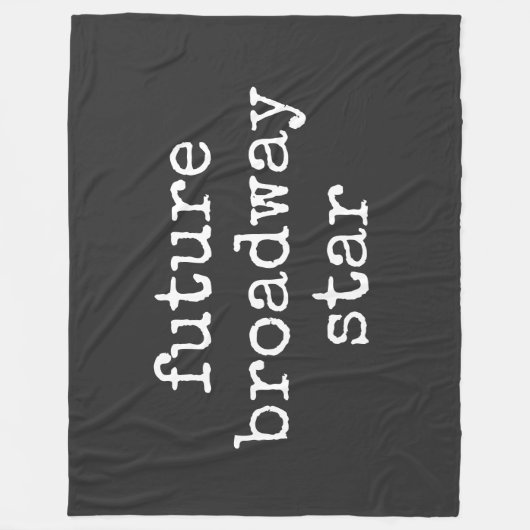 Couverture Polaire Futur Broadway Star Inspirant Actor Design noir (Devant)