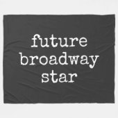 Couverture Polaire Futur Broadway Star Inspirant Actor Design noir (Devant (Horizontal))