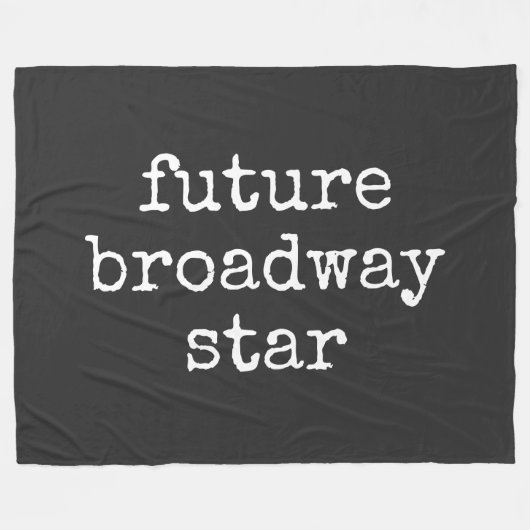 Couverture Polaire Futur Broadway Star Inspirant Actor Design noir (Devant (Horizontal))