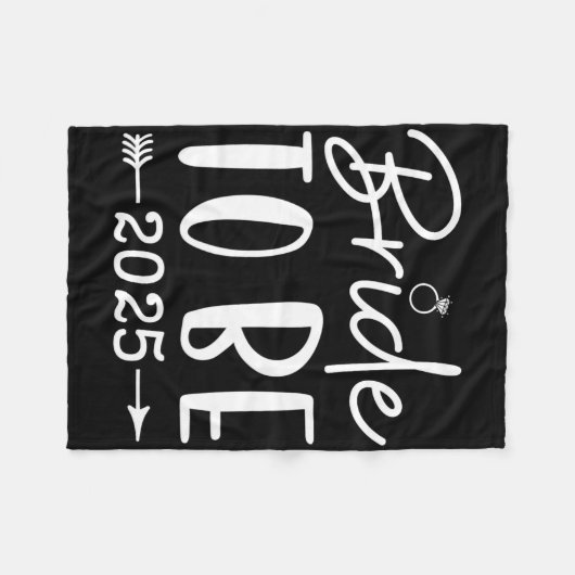 Couverture Polaire Future Bride 2025 EVJF Équipe de mariée M (Devant (Horizontal))