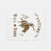 Couverture Polaire Future Bull Rider Cowboy Western Men (Devant (Horizontal))