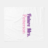 Couverture Polaire Future Mrs ajoutez nomdemoiselle d'honneur enterre (Devant (Horizontal))