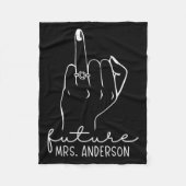 Couverture Polaire Future Mrs. Anderson New Bridal To Be Fiance Bache (Devant)