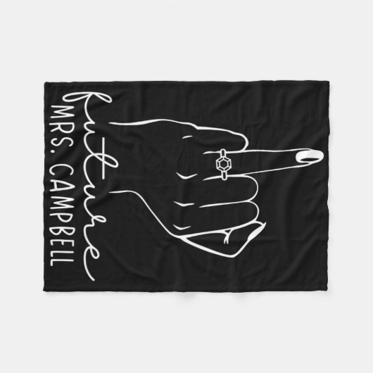 Couverture Polaire Future Mrs. Campbell New Bridal To Be Fiance Bache (Devant (Horizontal))