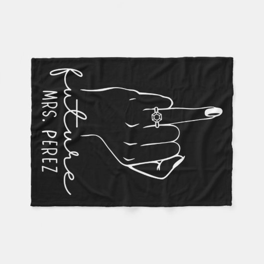 Couverture Polaire Future Mrs. Perez New Bridal To Be Fiance Bachelor (Devant (Horizontal))