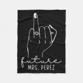 Couverture Polaire Future Mrs. Perez New Bridal To Be Fiance Bachelor (Devant)