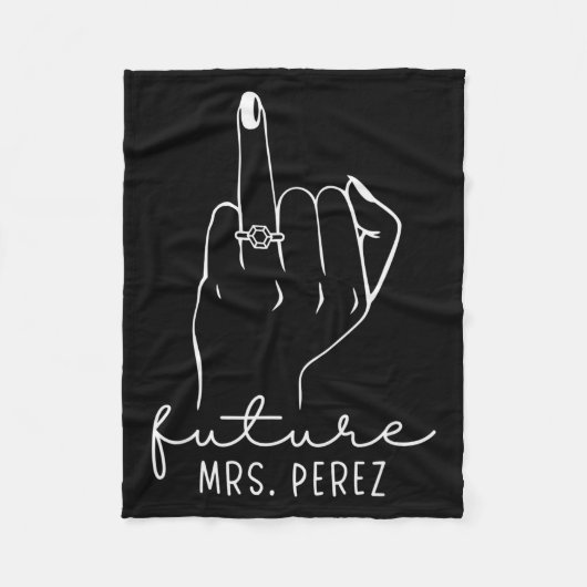 Couverture Polaire Future Mrs. Perez New Bridal To Be Fiance Bachelor (Devant)