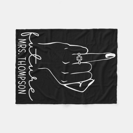 Couverture Polaire Future Mrs. Thompson New Bridal To Be Fiance Bache (Devant (Horizontal))