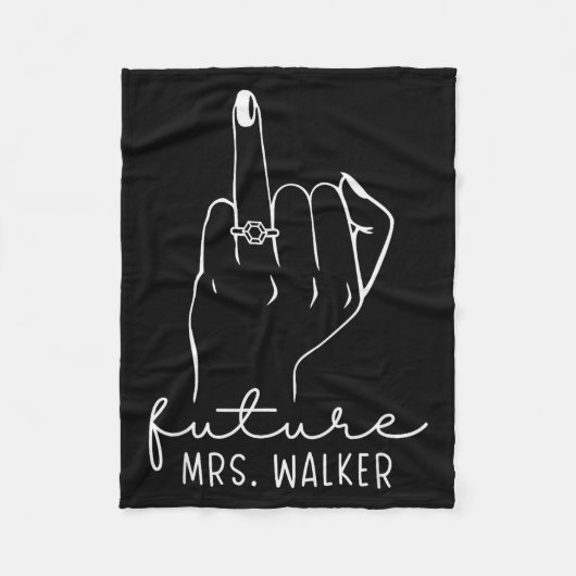 Couverture Polaire Future Mrs. Walker New Bridal To Be Fiance Bachelo (Devant)