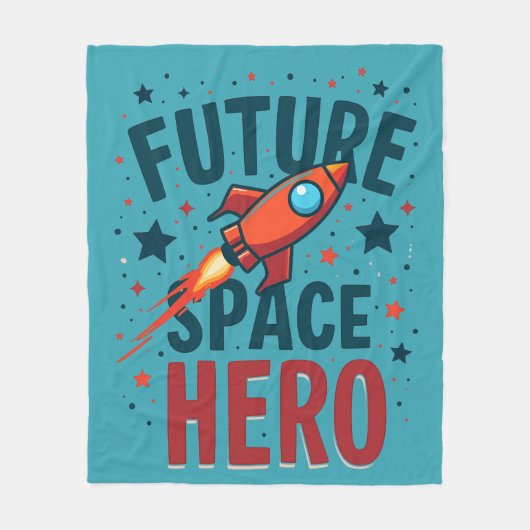 Couverture Polaire Future Space Hero Retro Rockship Design (Devant)