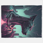 Couverture Polaire Futuriste Grande Danse Le compagnon robotique (Devant (Horizontal))