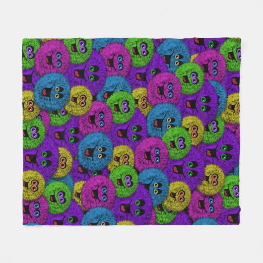 Couverture Polaire Fuzzles colorés (Devant (Horizontal))