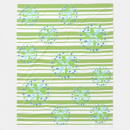 Couverture Polaire Fuzzy moderne bleu vert polaire (Devant)